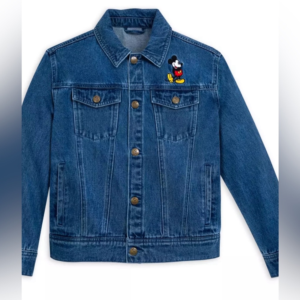 Disney Blue Jean Jacket with Mickey Mouse Patch